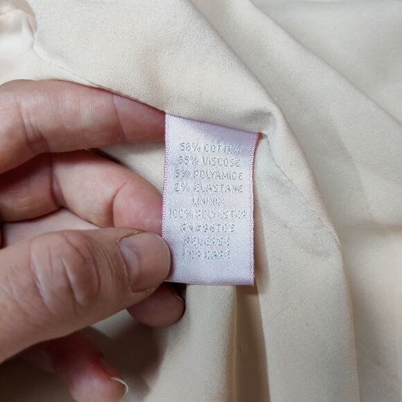 Rebecca Taylor Tweed Cropped Beaded Jeweled Blazer Beige 4 Preppy Old Money - Picture 8 of 13